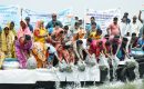 पश्चिम बंगाल के महिला मछुआरों ने हुगली नदी में रैन्चिंग कार्यक्रम में लिया भाग